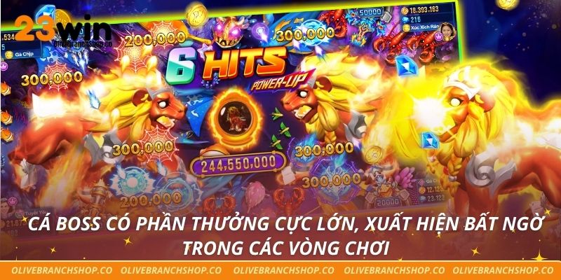 Bắn Cá 23win Cá boss có phần thưởng cực lớn, xuất hiện bất ngờ trong các vòng chơi